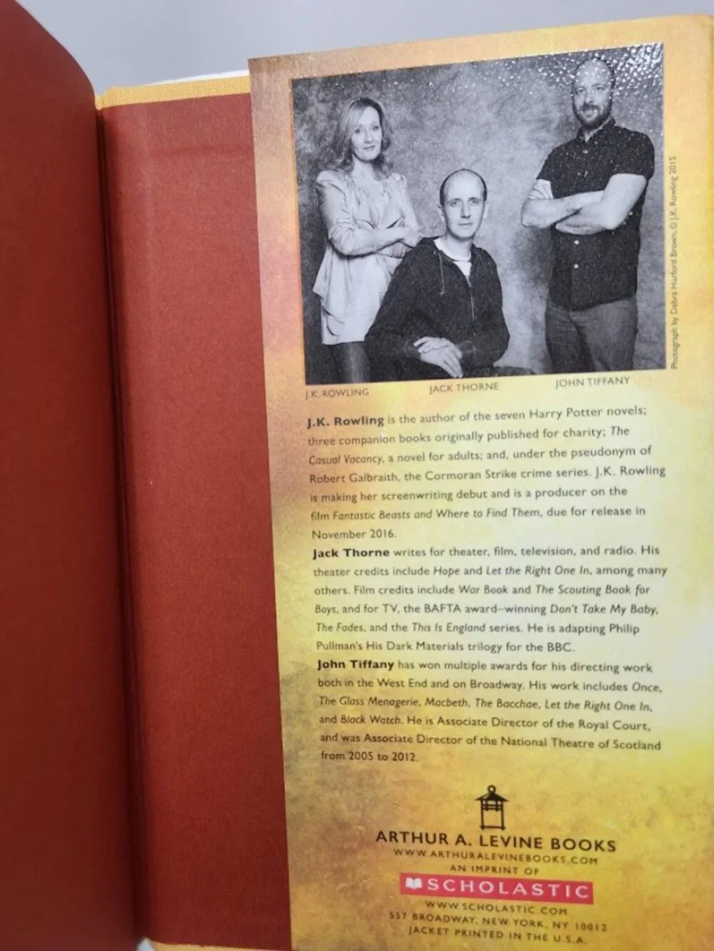 Harry Potter and the Cursed Child Parts 1 & 2 Book Special Rehearsal Edition Scr